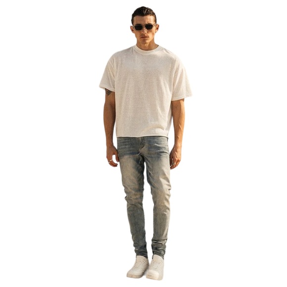 NEW Kollar 203 Skinny Essential Earth Blue Denim Jeans Comfort Men’s Size 42 - Picture 1 of 12